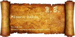 Misera Balda névjegykártya